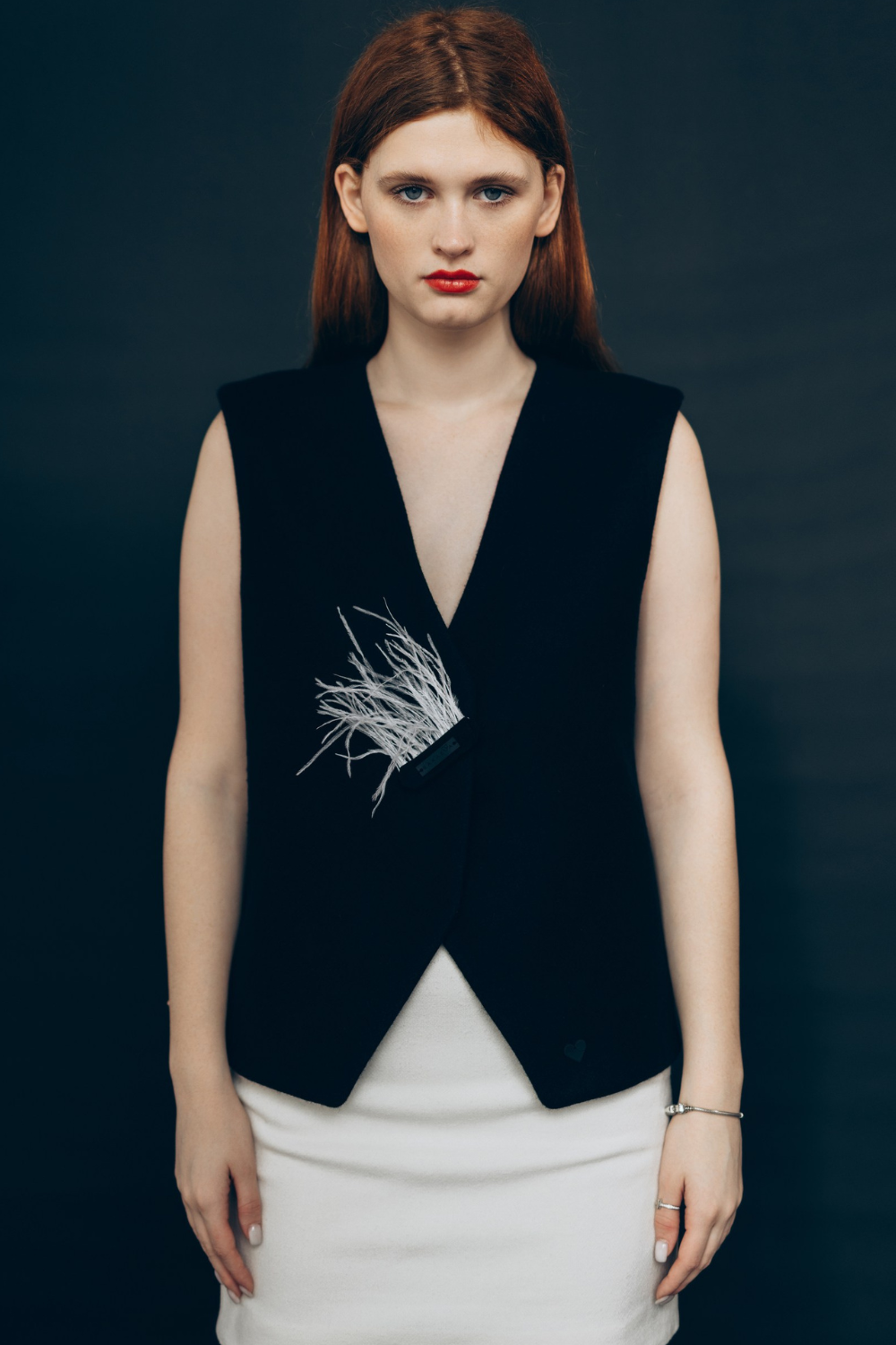 Vest, black, (MashaBakaeva), B-39