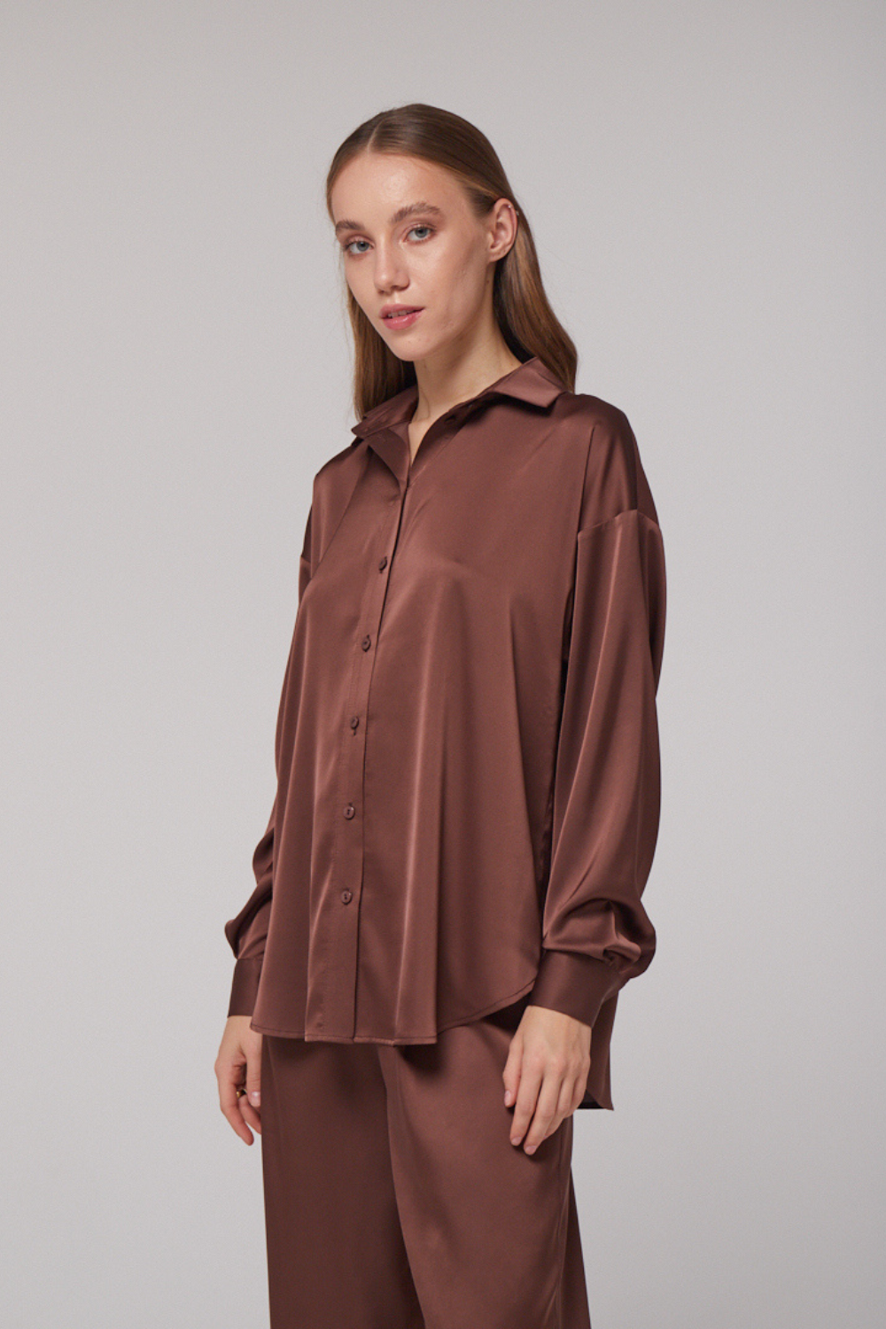 Shirt &quot;BASIC&quot;, brown, (Mint), 21662