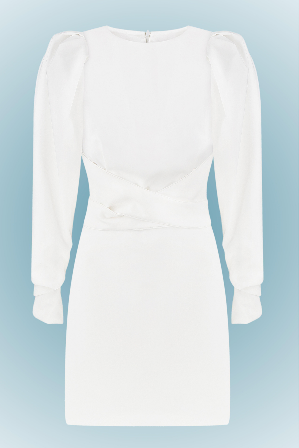 Šaty s objemnými rukávy (Total White) NY3003