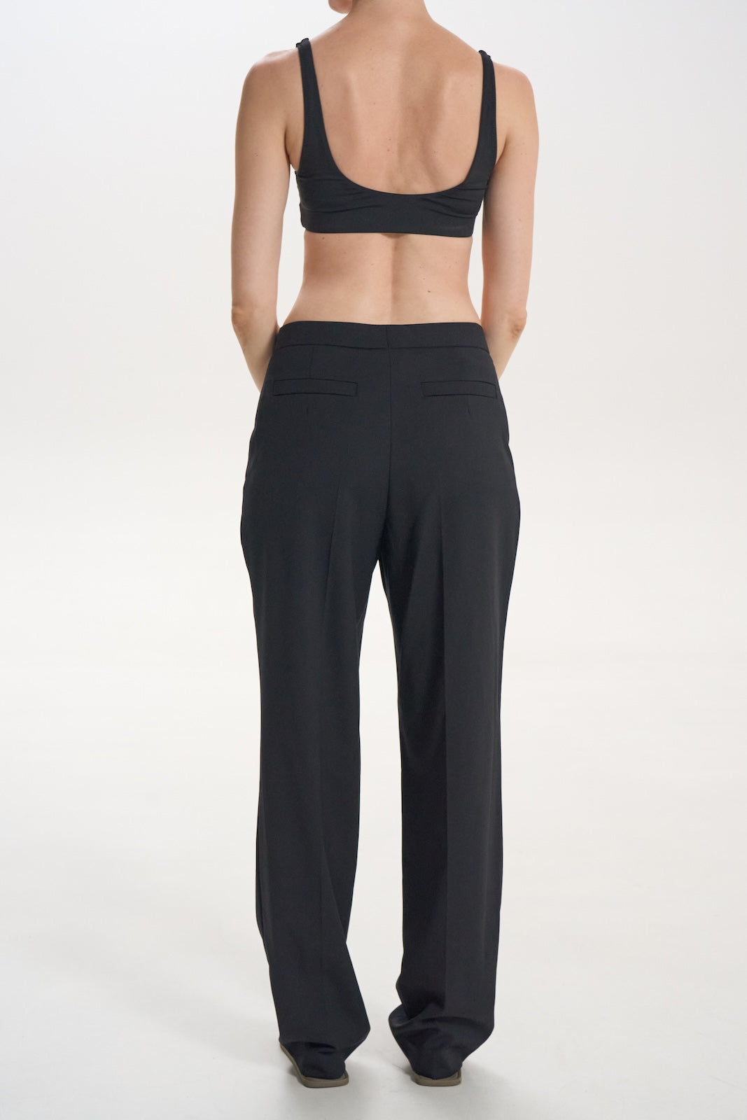 Straight-leg trousers, black, (TheMakers) 123
