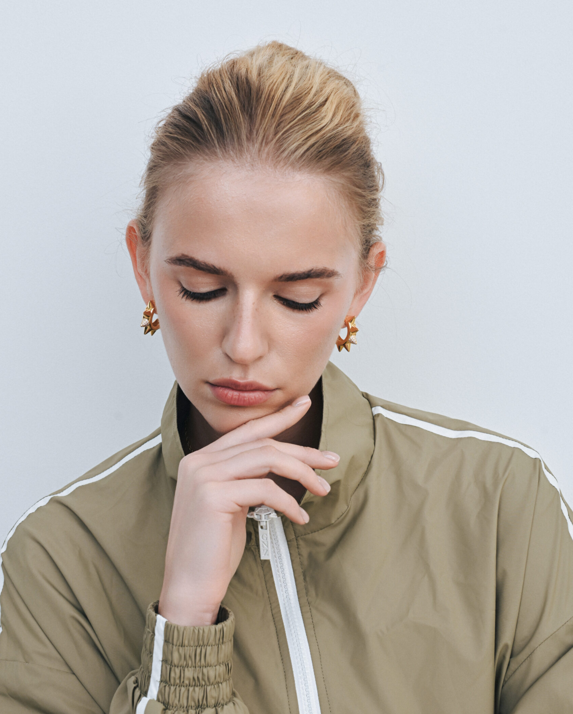 Сережки "THE THORN" ЗОЛОТО, (Grains de Verre) ELR2