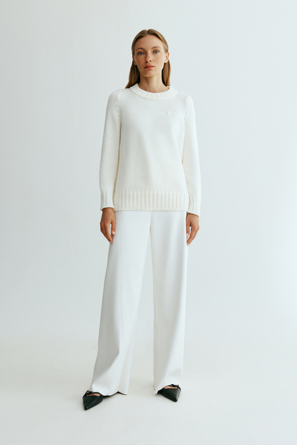 Kalhoty z ekokůže (Total White) FW2404
