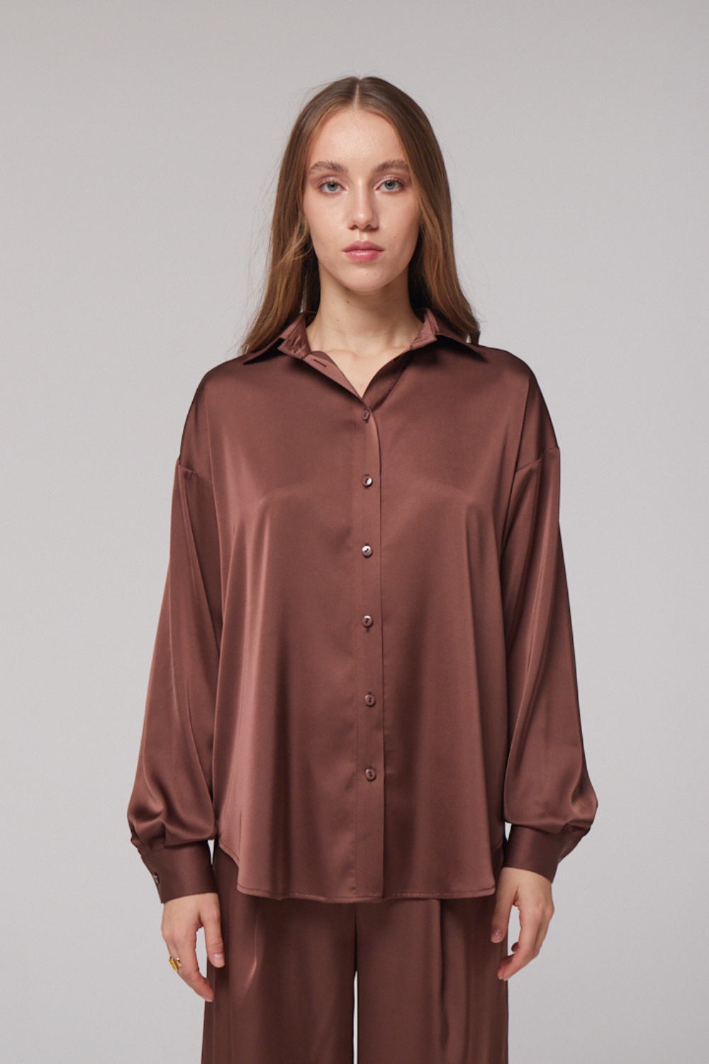 Brown shirt BASIC (Mint) 21662