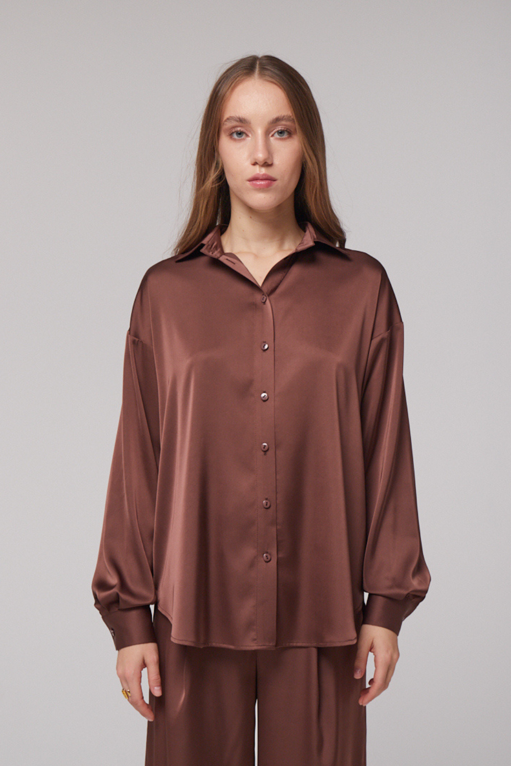 Shirt &quot;BASIC&quot;, brown, (Mint), 21662