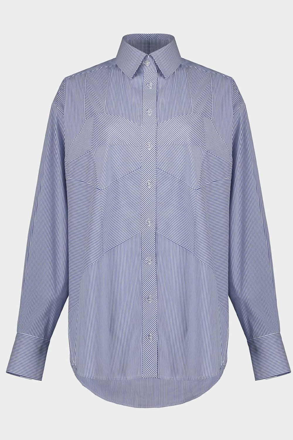 Slim fit patchwork shirt pale blue, (Gudu), TP012SS24,