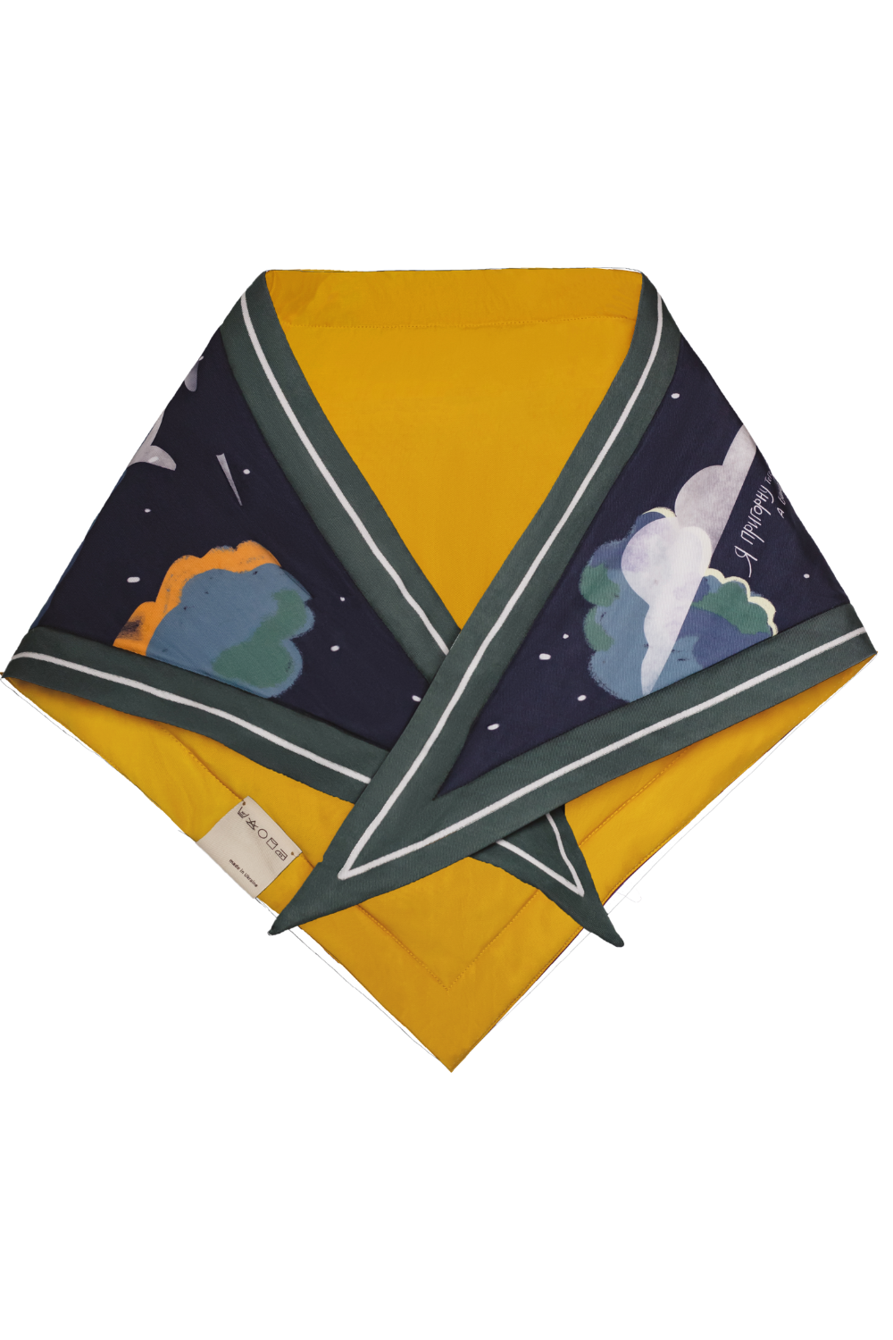 Zateplený šátek s designovým potiskem &quot;Noční měsíční&quot; (Nesamovyto) N1