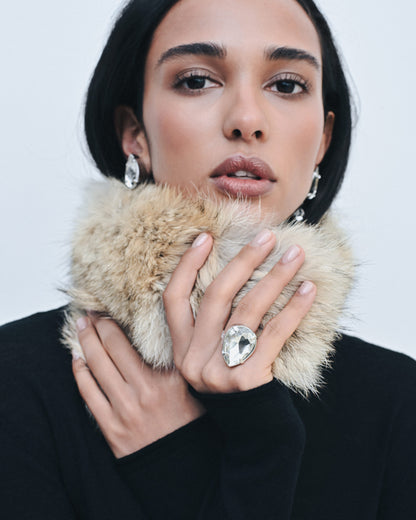 Prsten "RADIANCE" stříbrný, (Grains de Verre) RWLC1