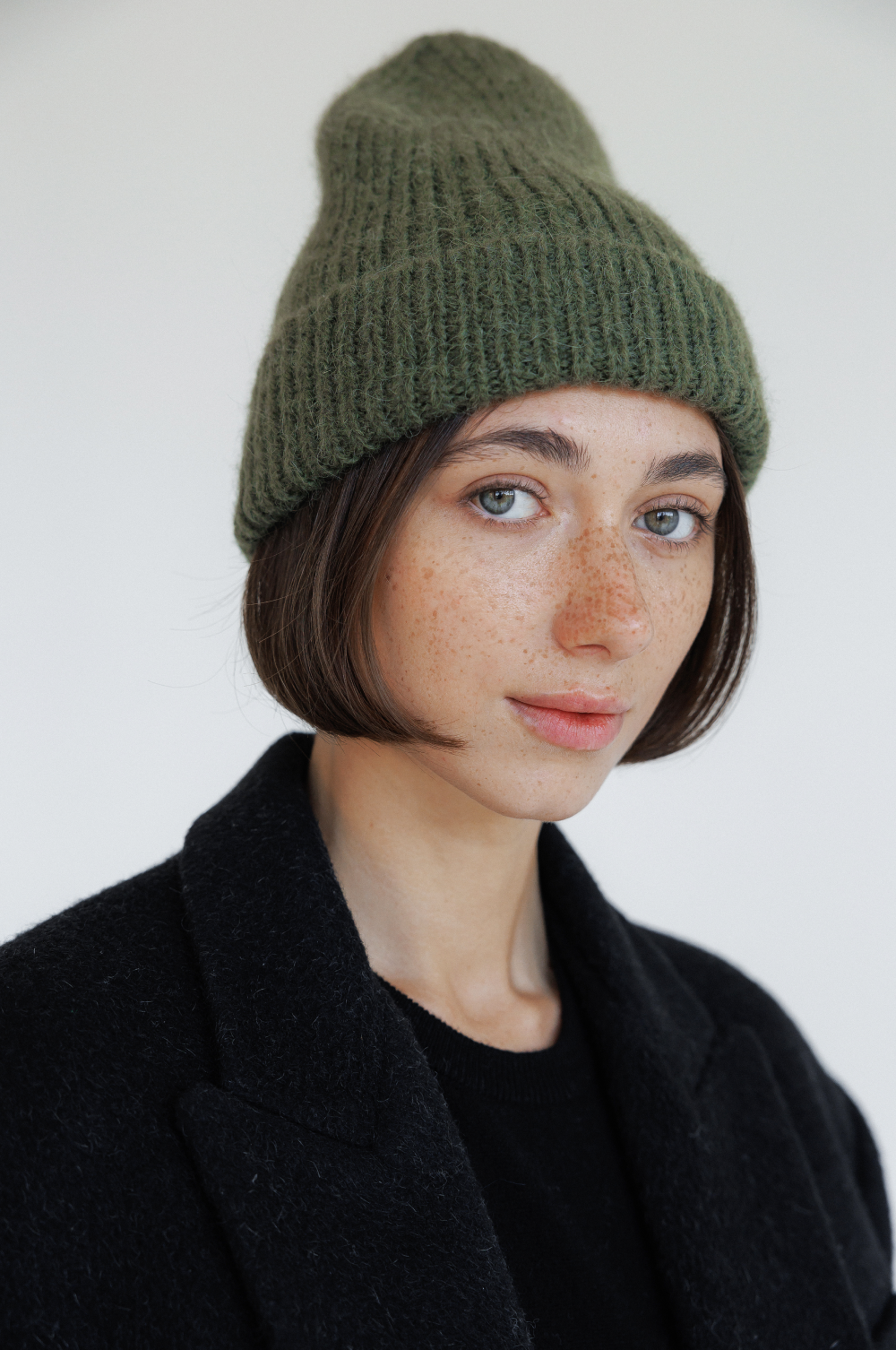 Hat, Khaki, Knitted, (Lady Di)