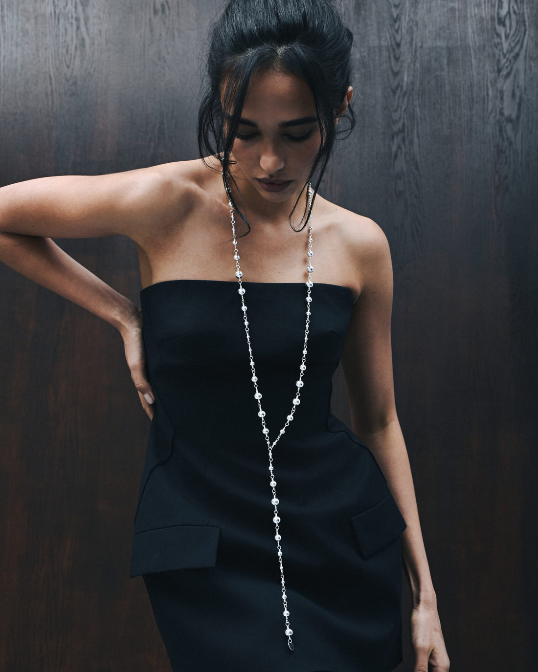 PÁSEK "VENUS" TRANSFORMÁTOR STŘÍBRNÝ, (Grains de Verre) BNB1