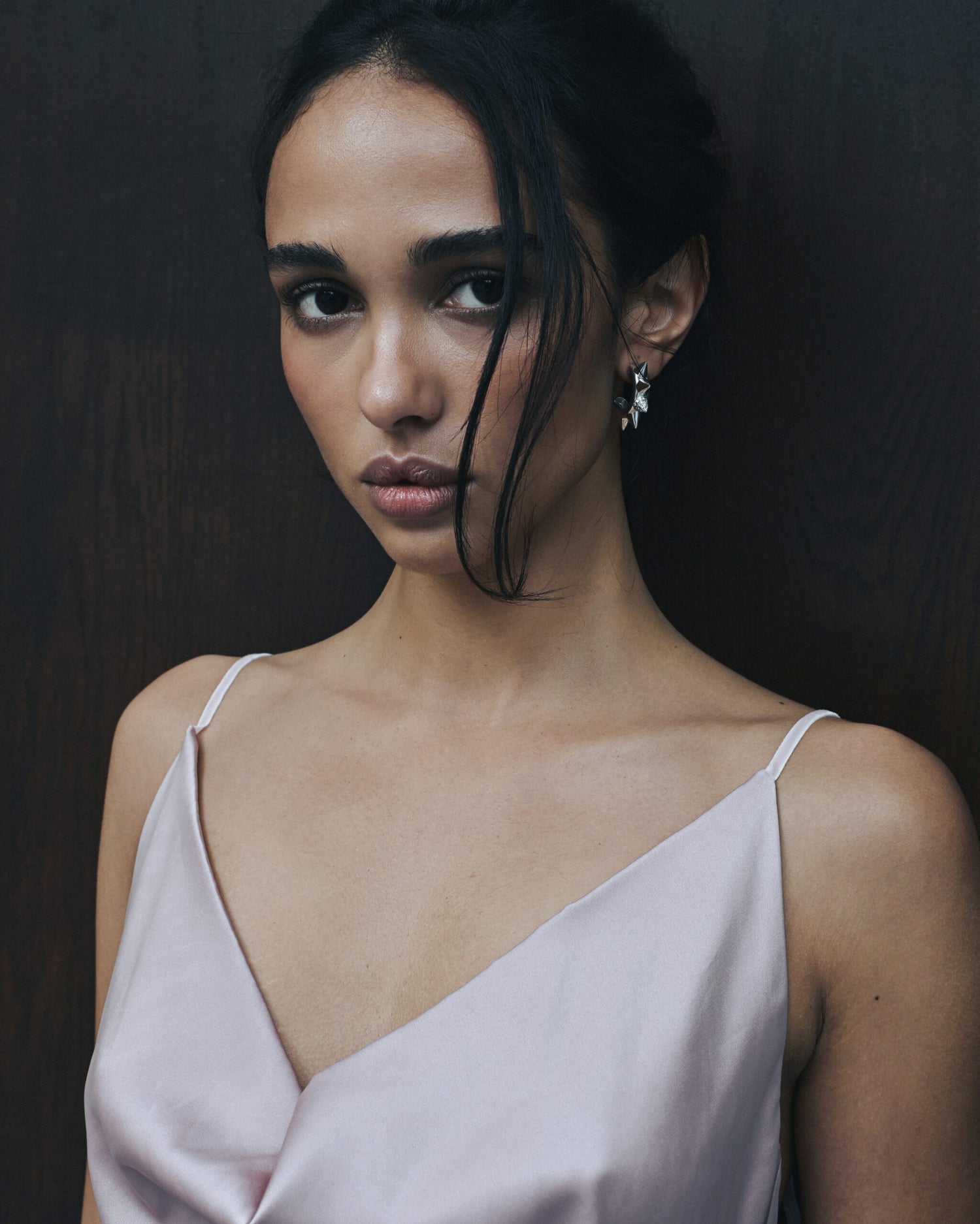 Náušnice „The Thorn“, stříbrné, (Grains de Verre) ELR1