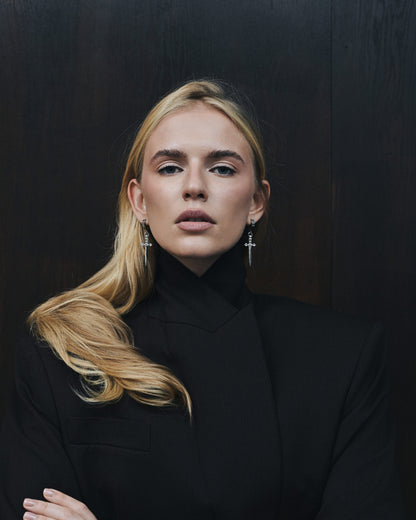 Сережки "Меч" (Grains de Verre) ES1