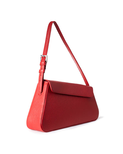 SUEDE BAG IN LEATHER RED, (Juna) Juna0023