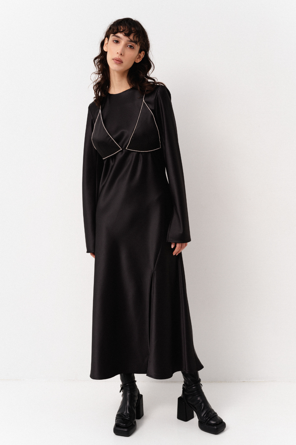 Midi black dress 20-001