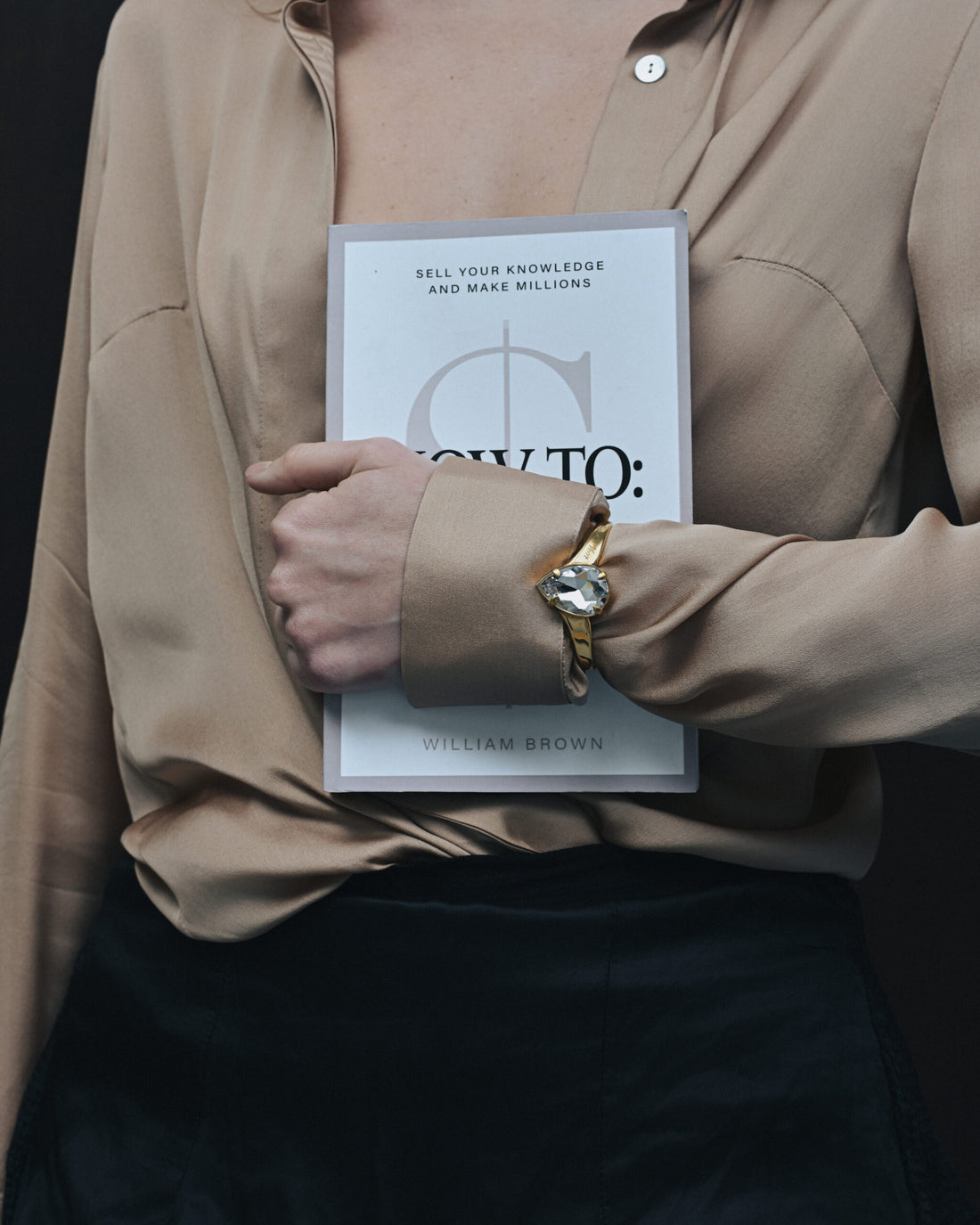 Náramek "RADIANCE" zlatý, (Grains de Verre) BWL2