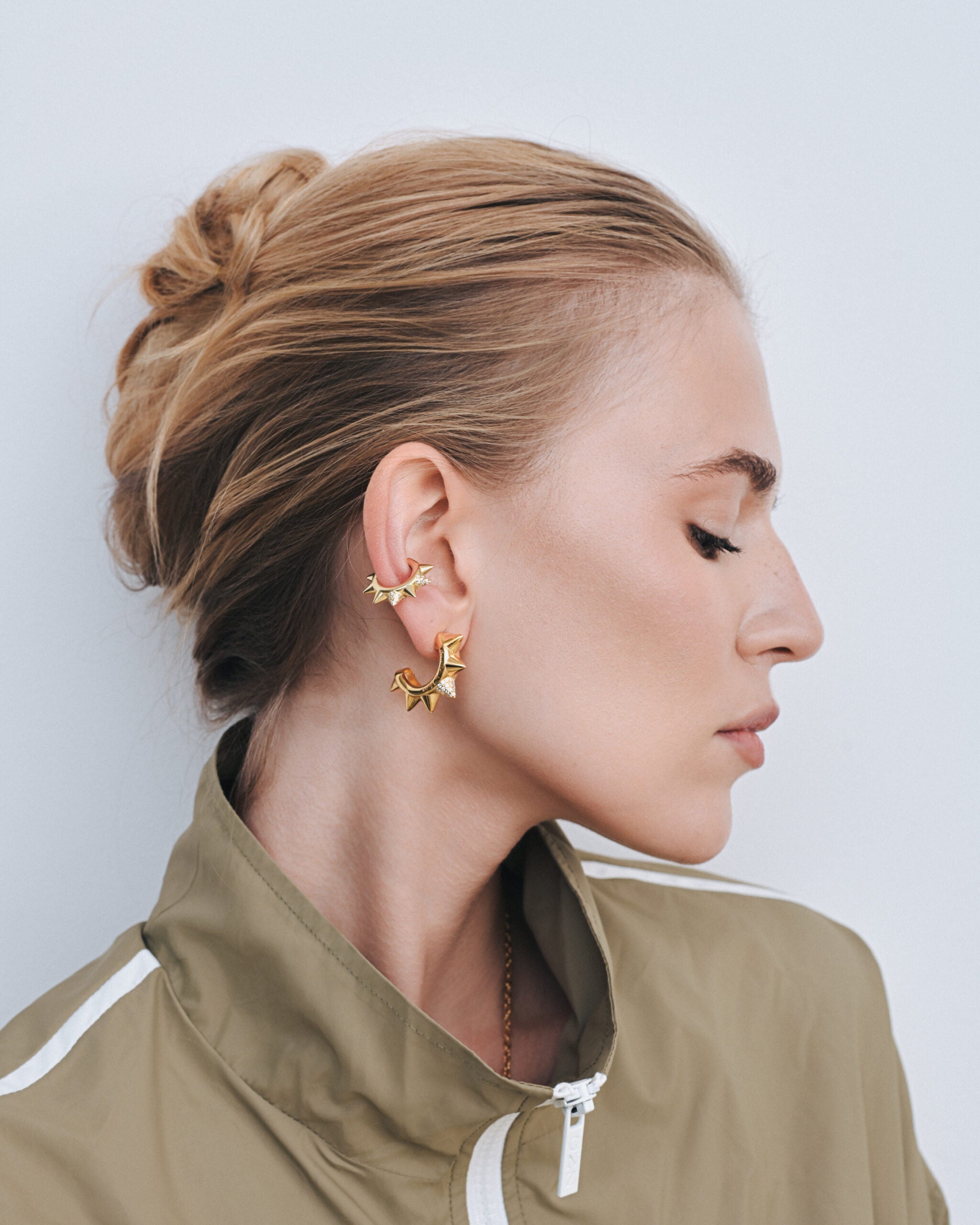 Сережки "THE THORN" ЗОЛОТО, (Grains de Verre) ELR2