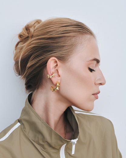 Сережки "THE THORN" ЗОЛОТО, (Grains de Verre) ELR2