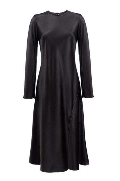 Midi černé šaty 20-001