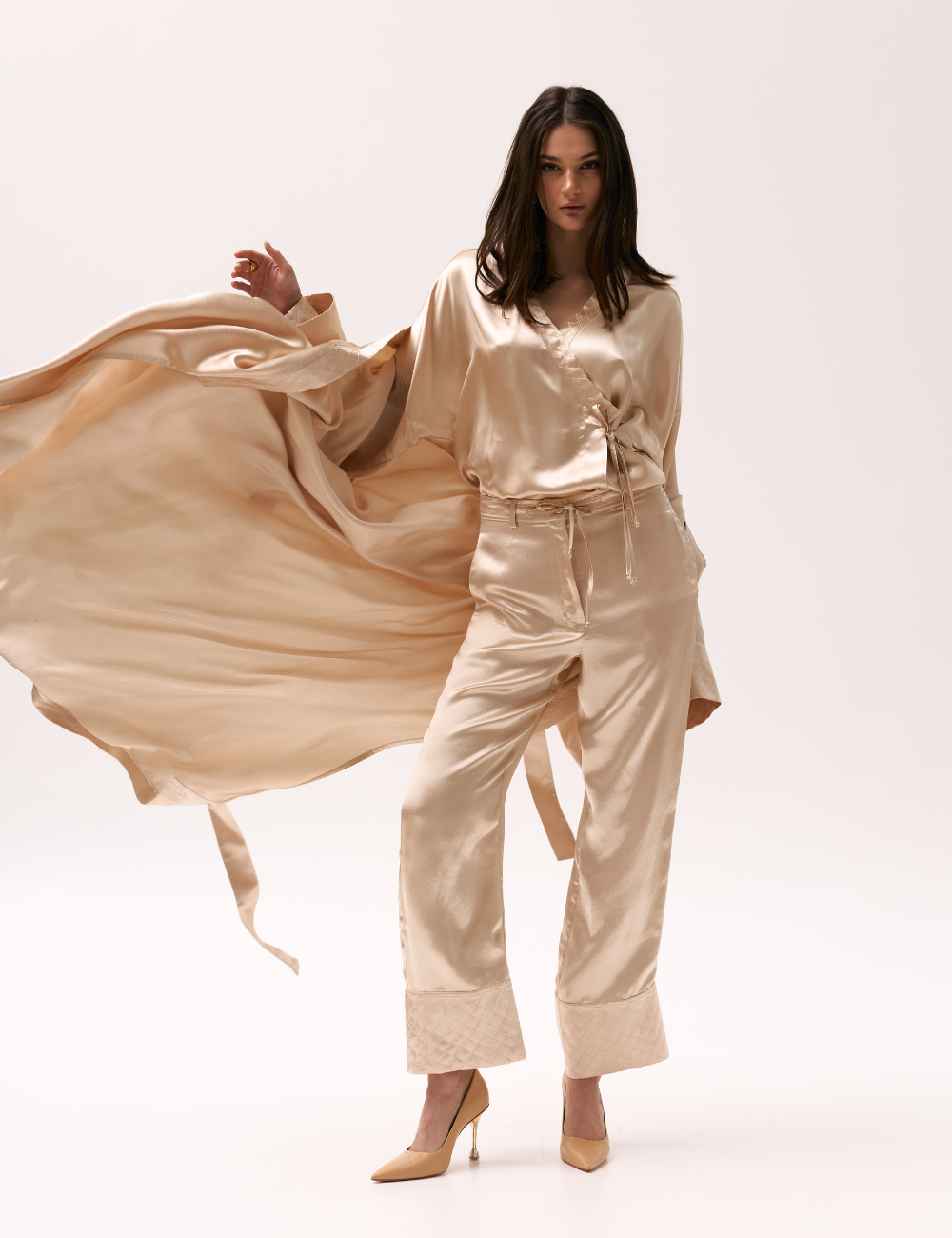 Золотисті атласні штани (XM by Malinovska)