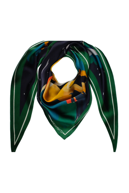 Silk scarf &quot;Nič yak mísačna&quot; with double-sided print, 140x90 cm, (Nesamovyto), N2W