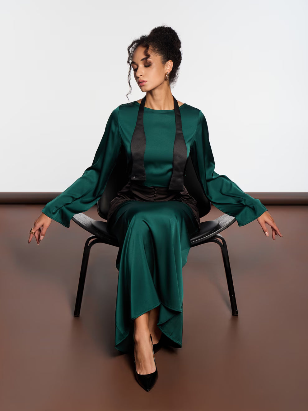 Smaragdové maxi šaty LAURA (Mint) , 3011110000016