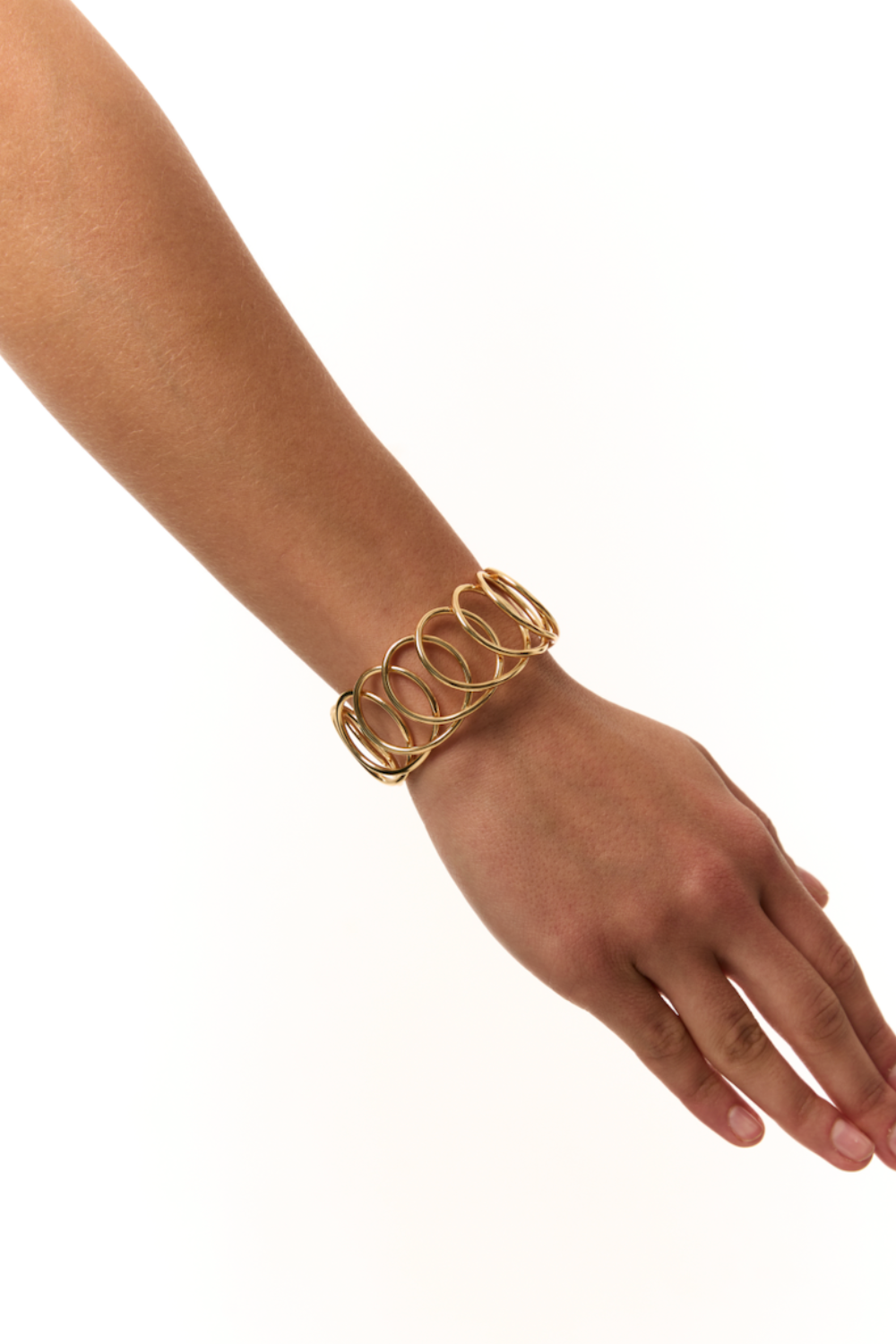 KARMA WIDE Bracelet, Gold, (GrainsDeVerre), BKR02W