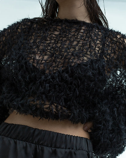 Meshed black sweater (KnitLab) Sweater_MESHED_black