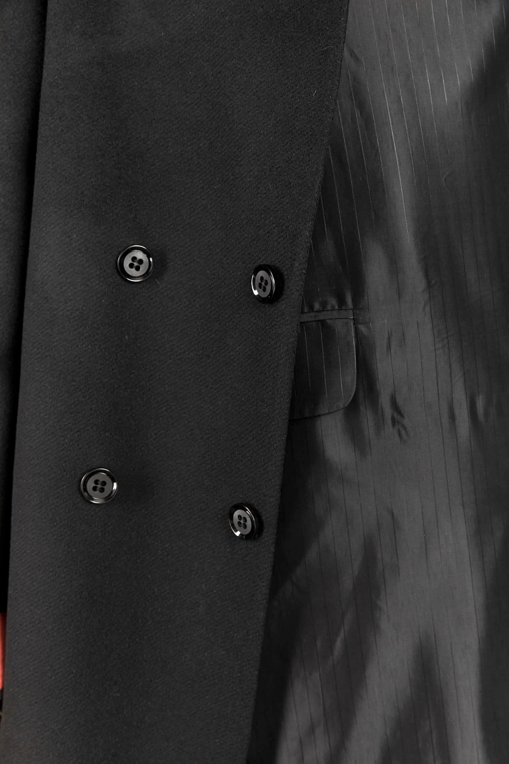Oversized vlněný kabát s viditelnou podšívkou a rozparky na rukávech (GUDU) CT005AW22-23