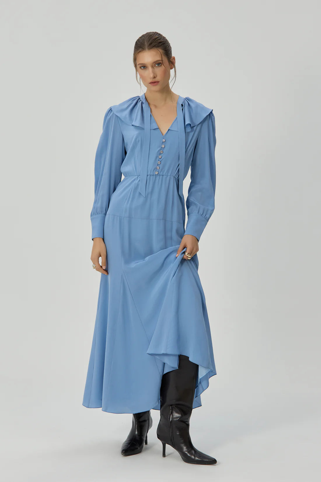 Сукня максі блакитна (Sarna), SA043A