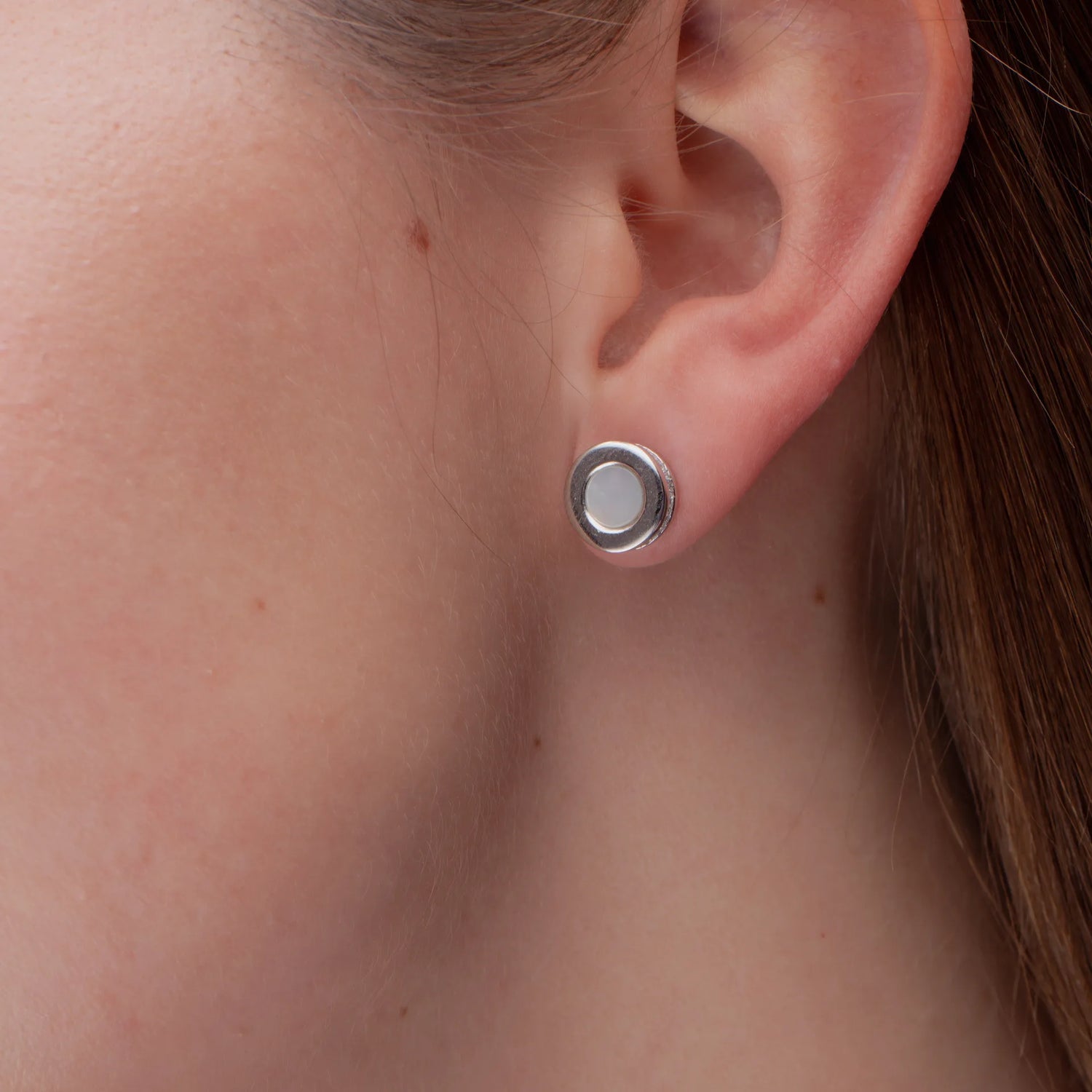 Silver earrings &quot;Moon&quot;, (SilveAmo), CK2PF1109