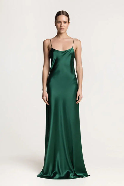 Carolyn Emerald Silk Dress, (Serenity) 161003