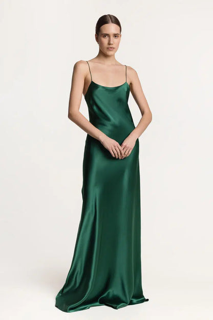 Carolyn Emerald Silk Dress, (Serenity) 161003