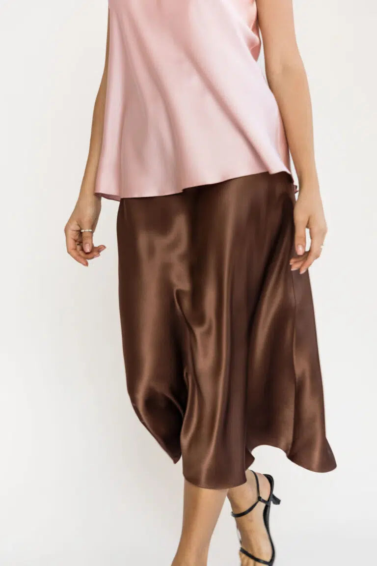 Silk skirt Aura Chocolate, (Serenity) 233303