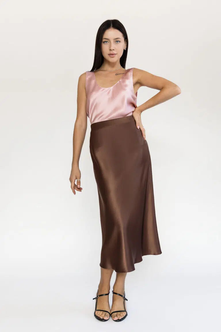 Silk skirt Aura Chocolate, (Serenity) 233303