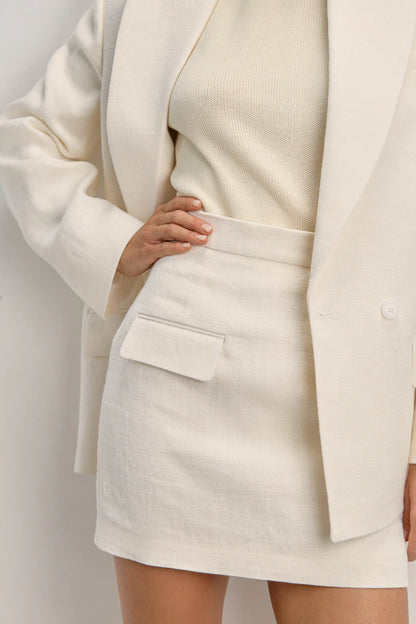 Mini sukně Lina smetanová, (Sarna) SA021S