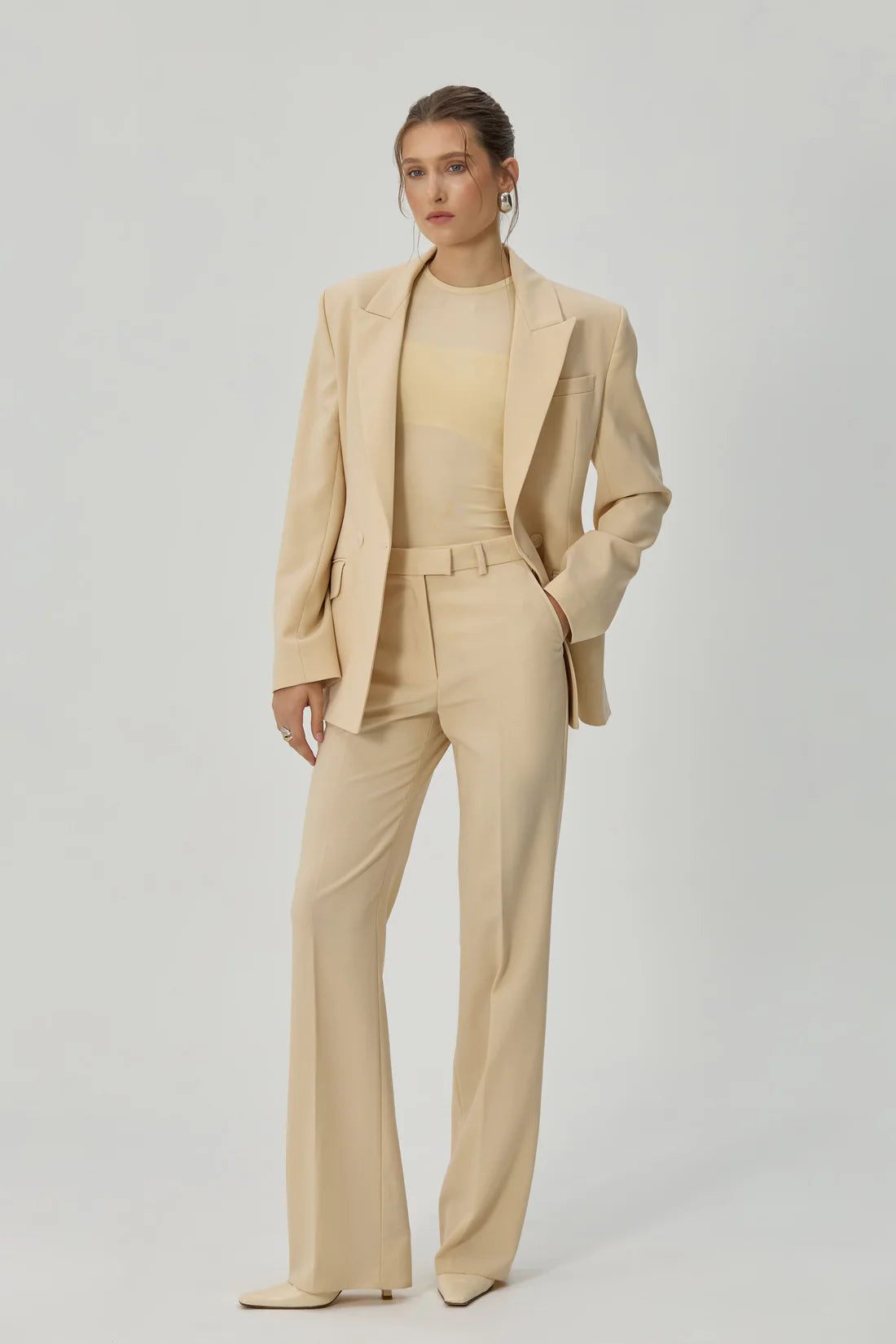 Штани кольору екрю (Sarna), SA042A