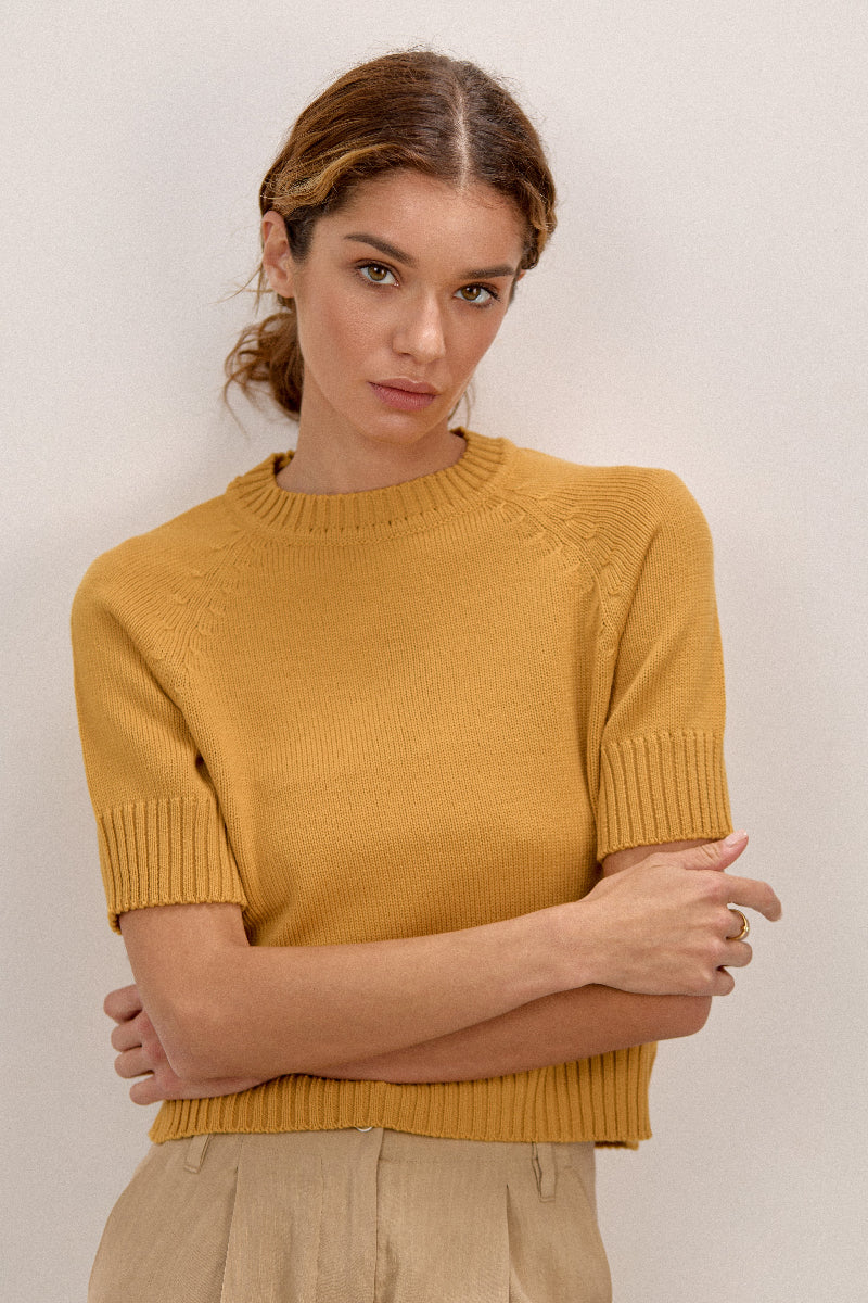 Гірчичний светр (Sarna), SA036A