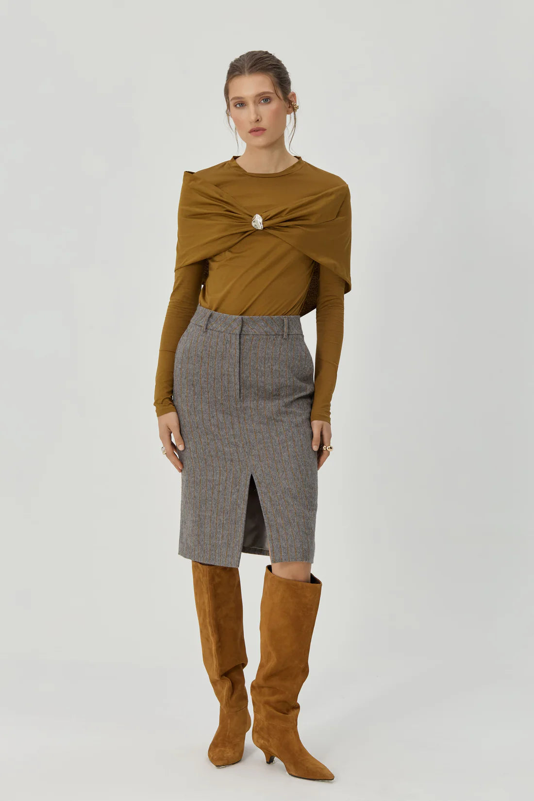 Pruhovaná sukně Emma (Sarna) , SA998A