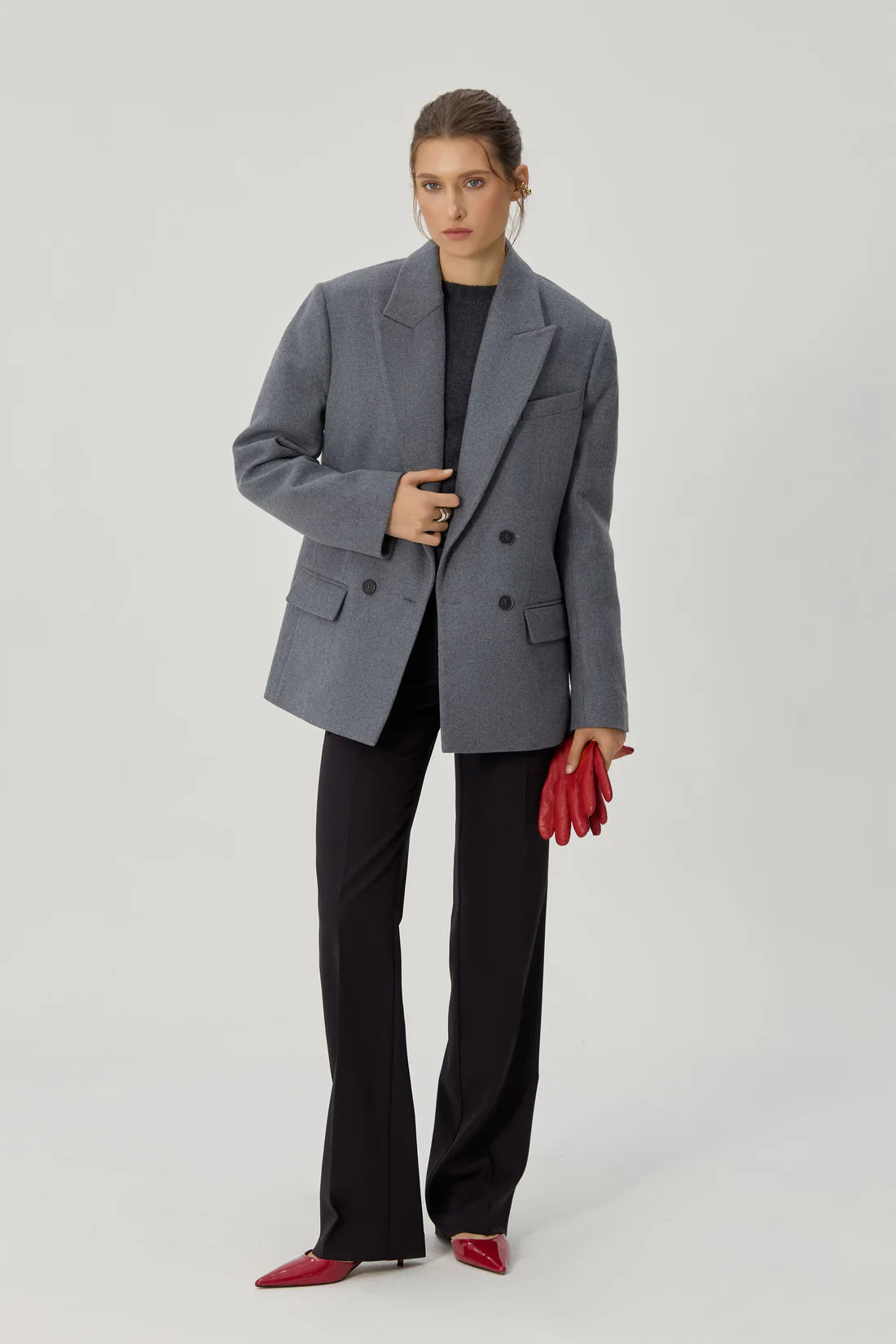 Gray jacket Greta (Sarna), SA443A