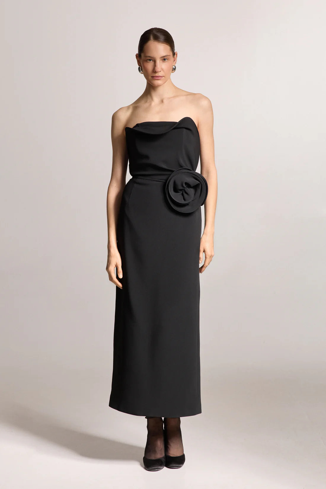 Сукня міді Софі, чорна, (Sarna) SA004S