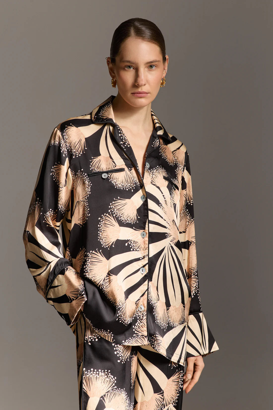 Košile pyžamová Jane černá (Sarna) SA002S