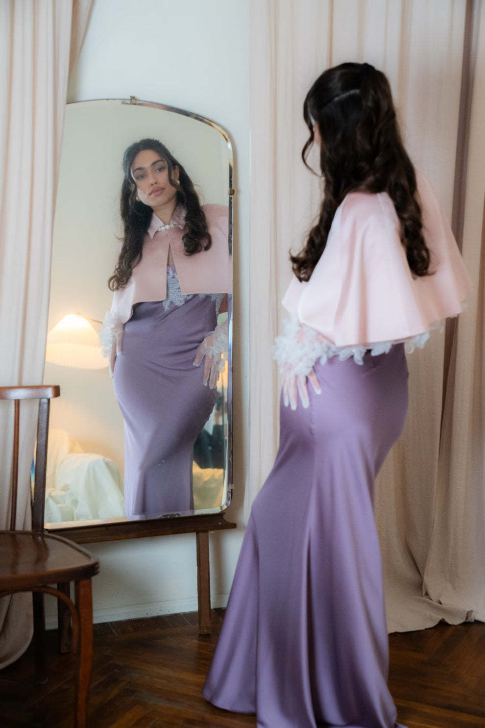 Růžový cape MINI (Mint) , 2772320000012