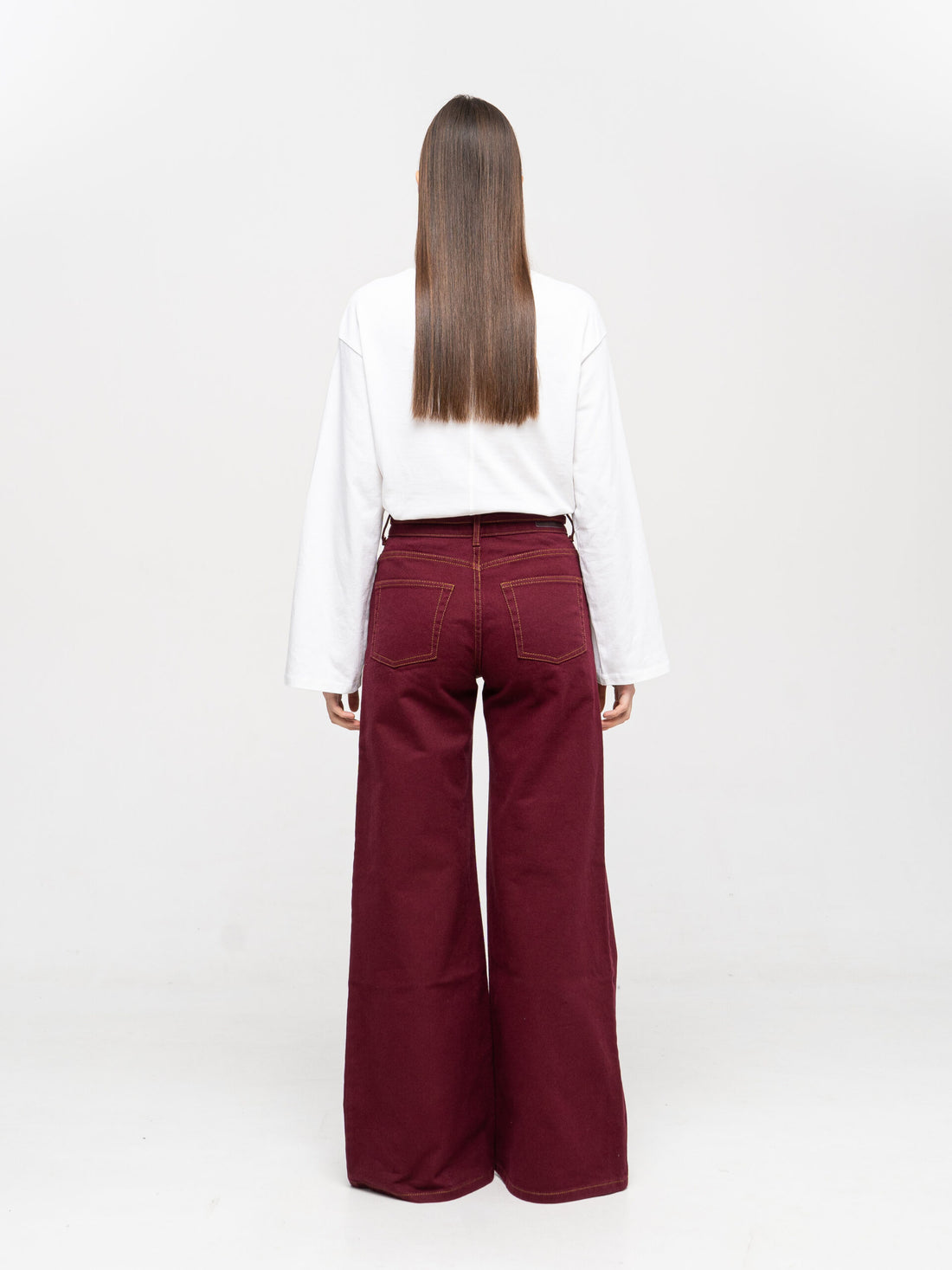 Džíny Burgundy Baggy (Match Denim) , sp25-jns-bordo