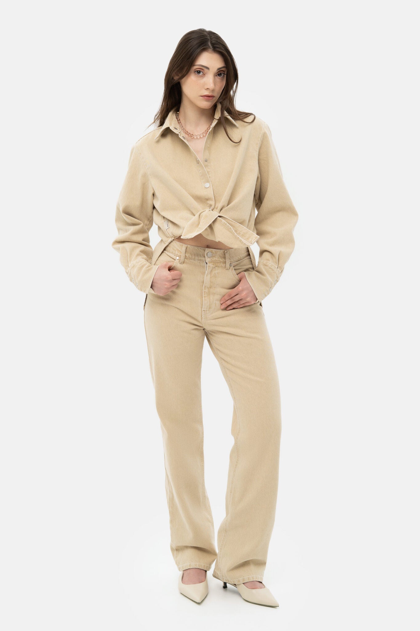 Košile (Match Denim) , sp26-shirt-beige