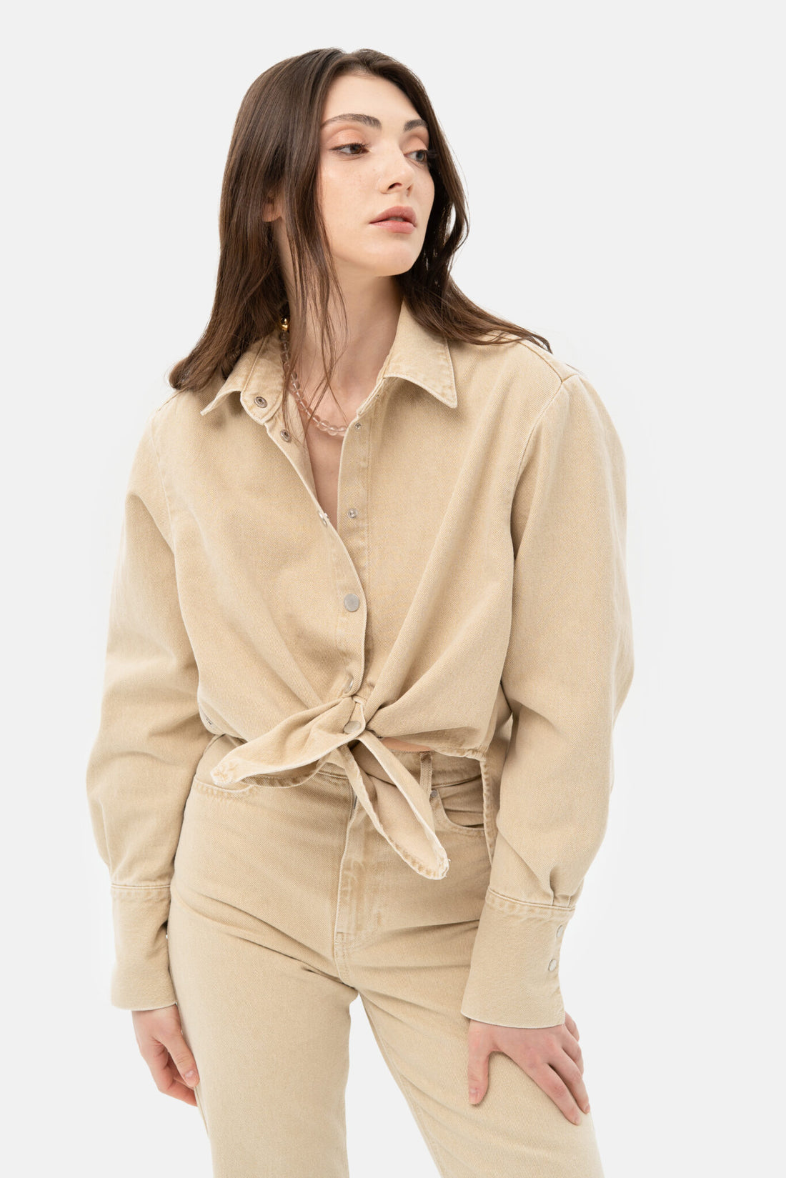 Košile (Match Denim) , sp26-shirt-beige