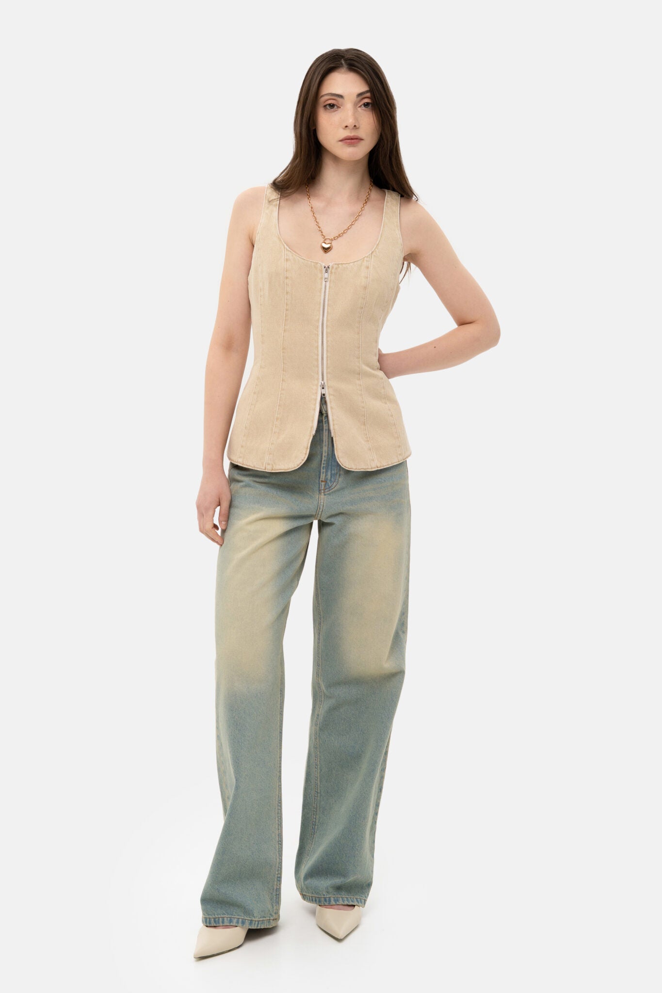 Vesta (Match Denim) , sp26-siluet-vest-beige