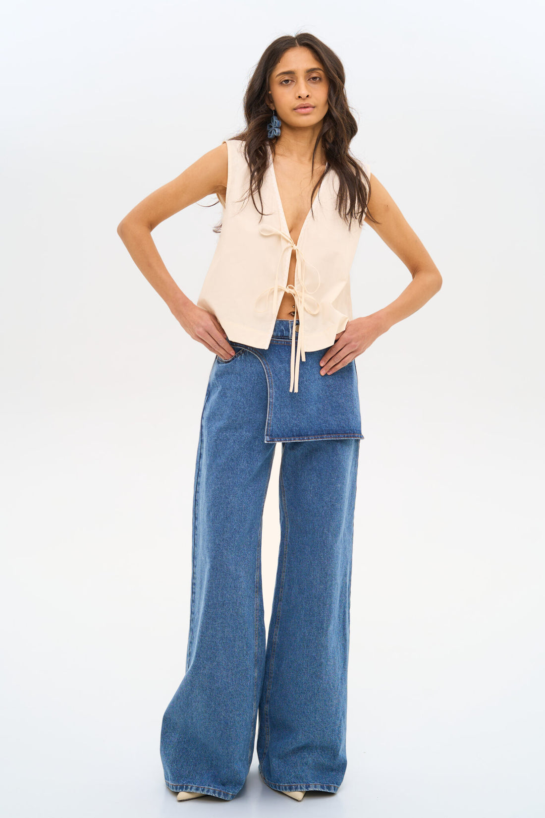Джинсові штанні штани з спідницею (Match Denim), sp25-jskirt-blue