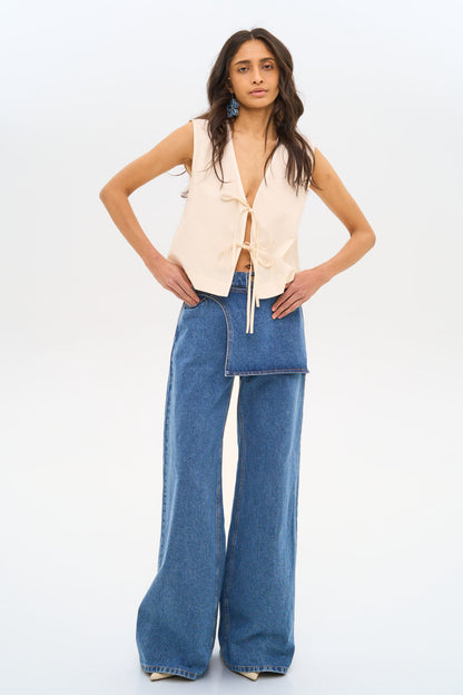 Джинсові штанні штани з спідницею (Match Denim), sp25-jskirt-blue