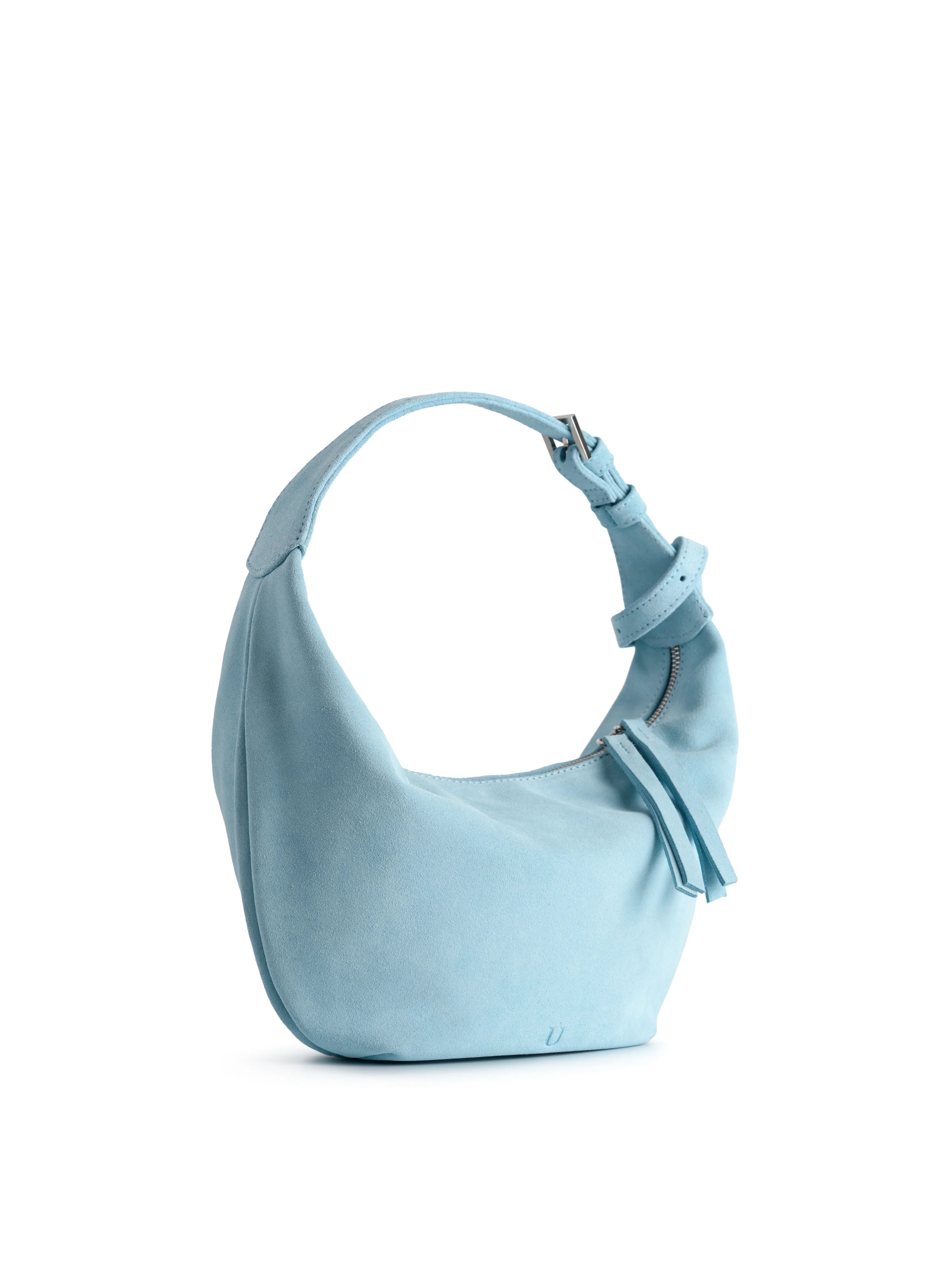 Kabelka HOBO DROP MINI SUEDE SOFT BLUE (NUKOT)