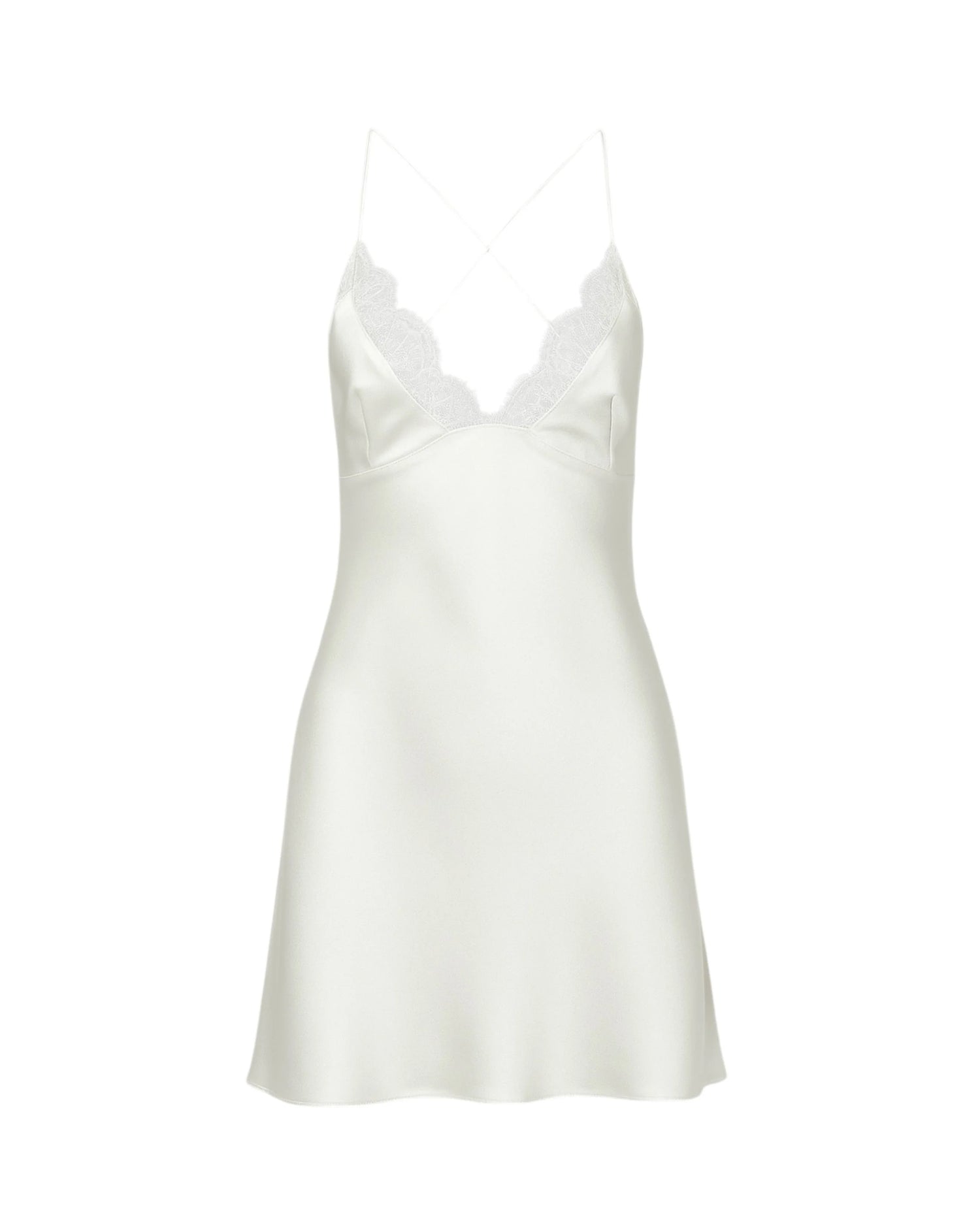 Minišaty Naya s krajkou bílé barvy (Ocean x Silk)