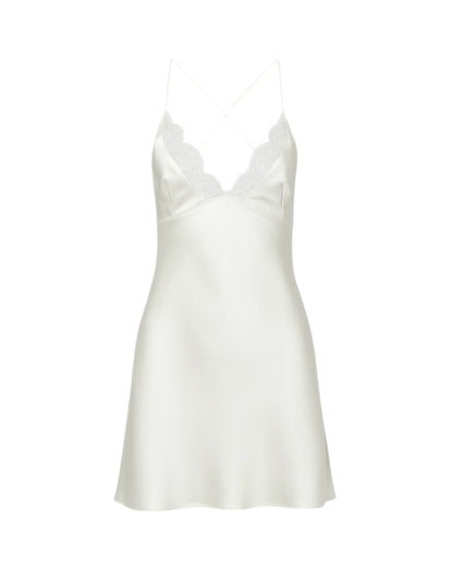Minišaty Naya s krajkou bílé barvy (Ocean x Silk)